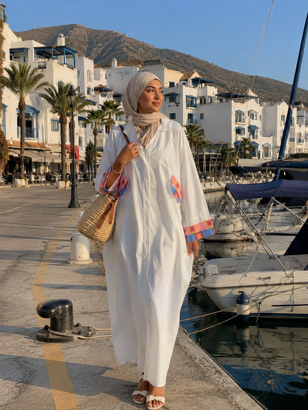 Robe Chemise Oversize avec détail Wax – Collection Été | Assawa Couture